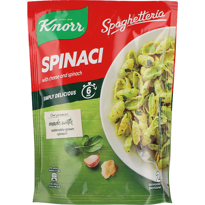 Pasta m. spinat