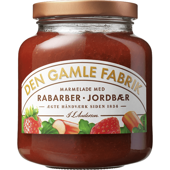 Rabarber- og jordbærmarmelade