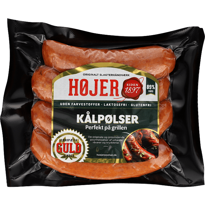 Kålpølser 89% kød laktose- og glutenfri