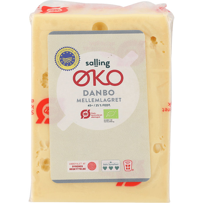 Danbo skæreost mellemlagret 45+ øko