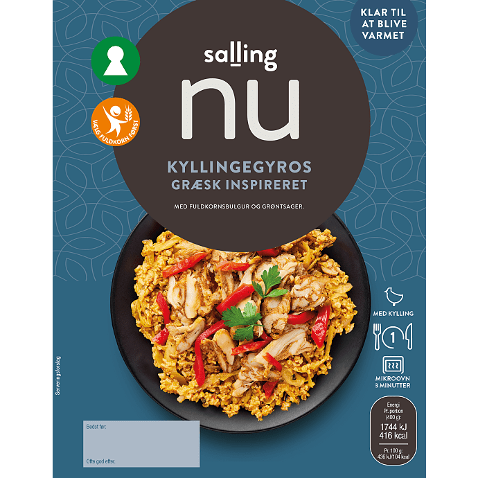 Gyros m. kylling og bulgur