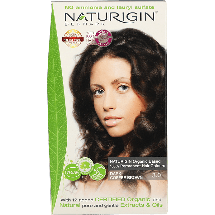 Permanent hårfarve 3.0 Dark Coffee Brown m. naturlige olier u. ammoniak