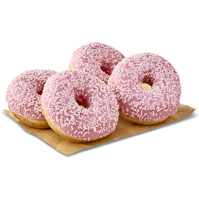 Donut m. glasur 4 stk