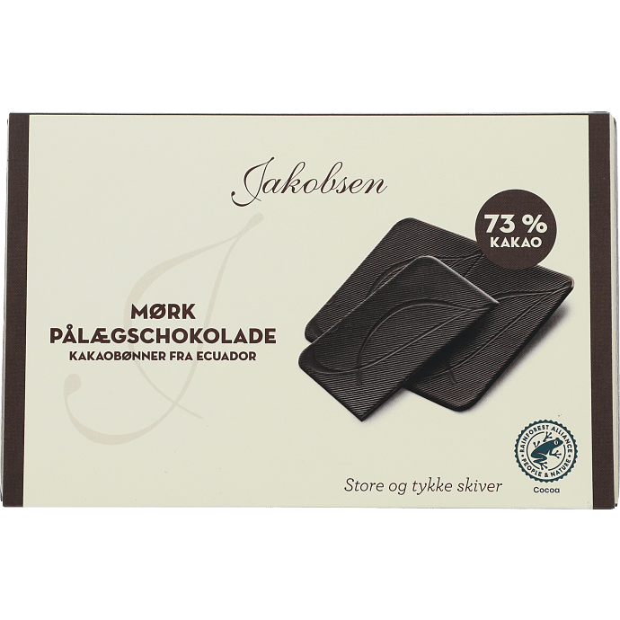 Mørk pålægschokolade 73% kakao