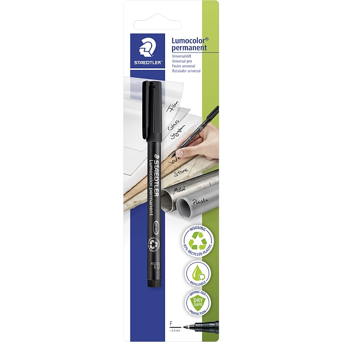 Staedtler lumocolor permanent pen - sort