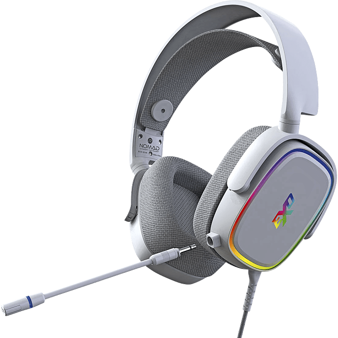EXO Nomad Ultralight RGB headset - hvid