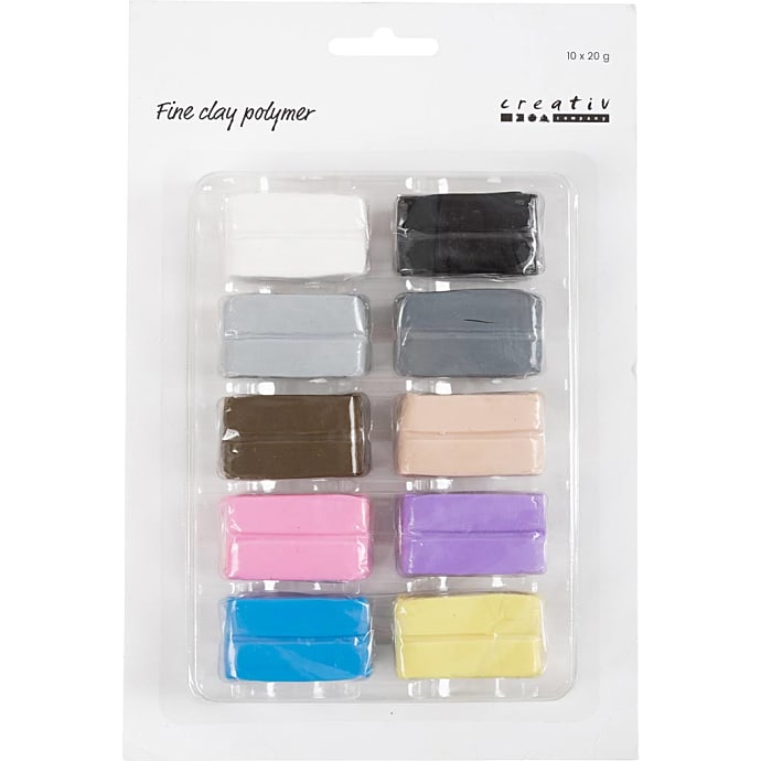 Fine Clay polymer - pastelfarver