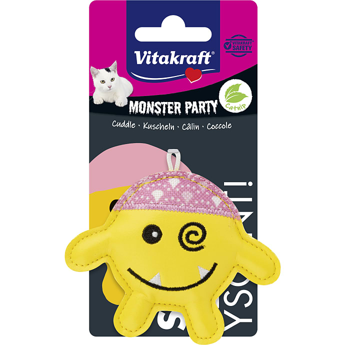 Kattelegetøj monster - gul