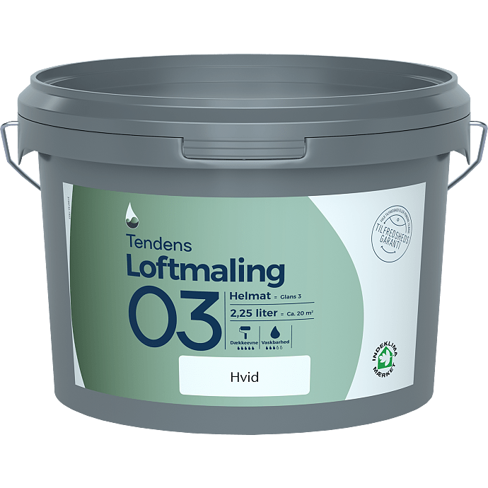 Tendens loftmaling helmat 3 - hvid