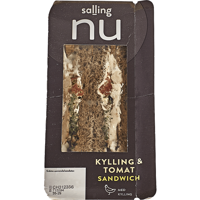 Sandwich m. kylling og tomat