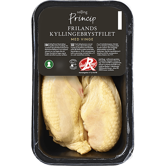 Frilands kyllingebrystfilet m. vinge