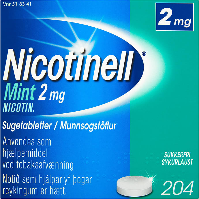 Nikotinsugetabletter Mint sukkerfri