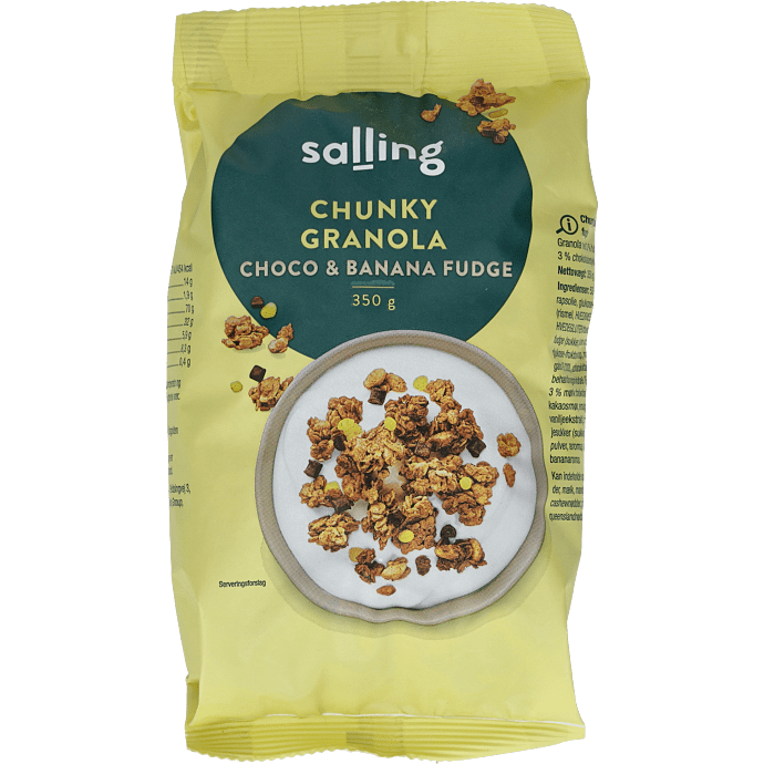 Chunky granola choko/banan fudge