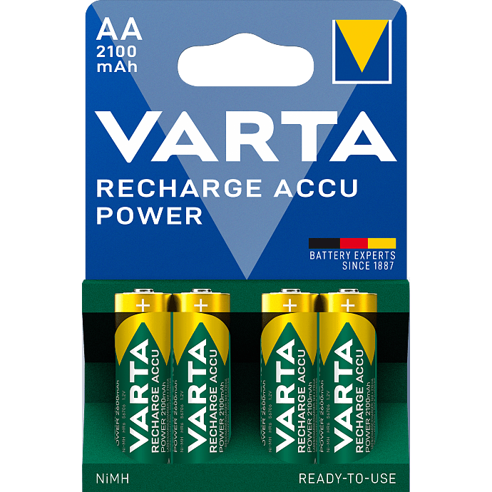 Varta Recharge Accu 4-pak AA 2100mAh genopladelige batterier