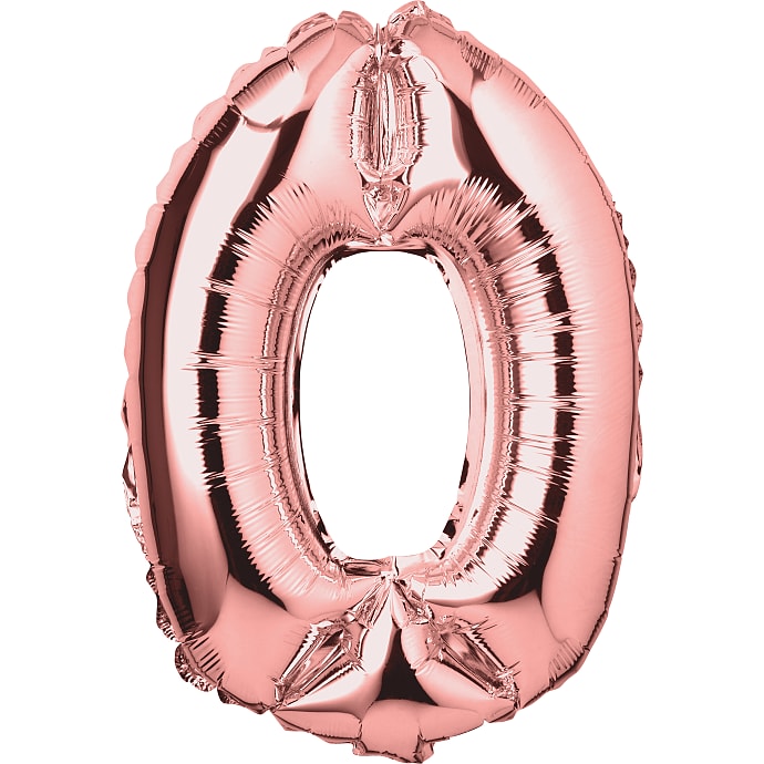 Salling folieballon " 0" H: 35 cm - flere varianter - assorteret