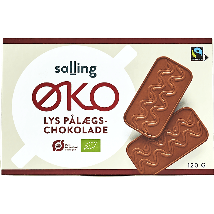 Lys pålægschokolade 32% kakao øko