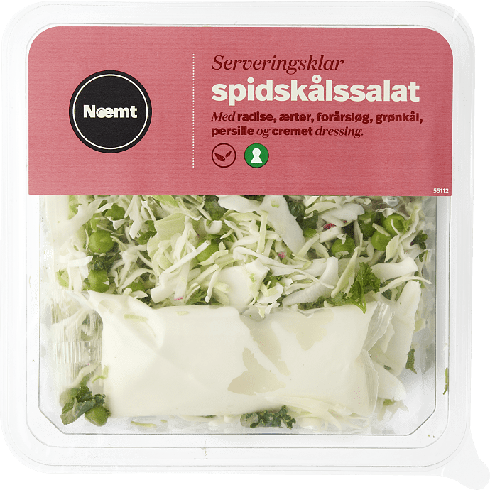 Spidskålssalat m. mormordressing