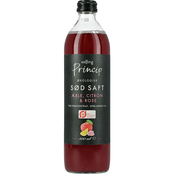 Saft til opblanding m. æble, citron og rosensmag øko