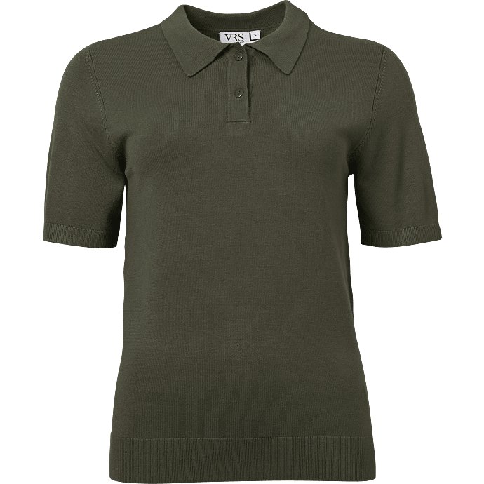 VRS dame polo T-shirt str. S - oliven