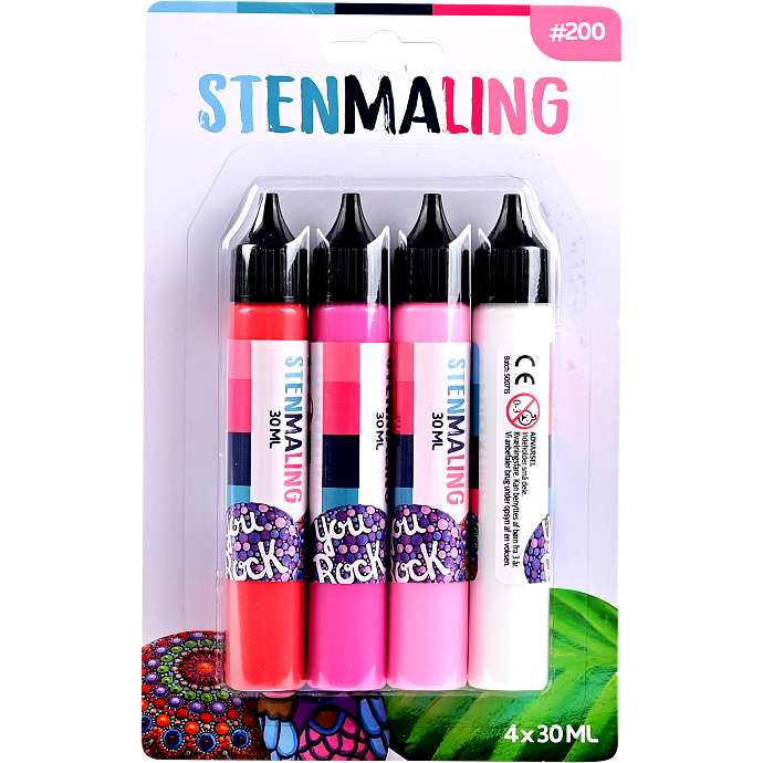 Stenmaling 30 ml 4-pak