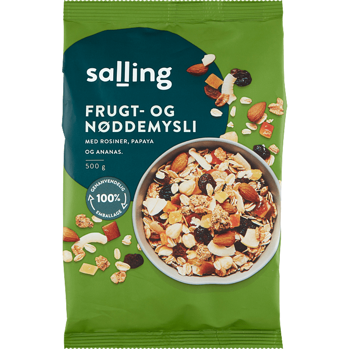Müsli m. frugt og nødder