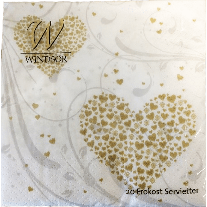 Windsor mønstrede servietter 33x33 cm 20-pak