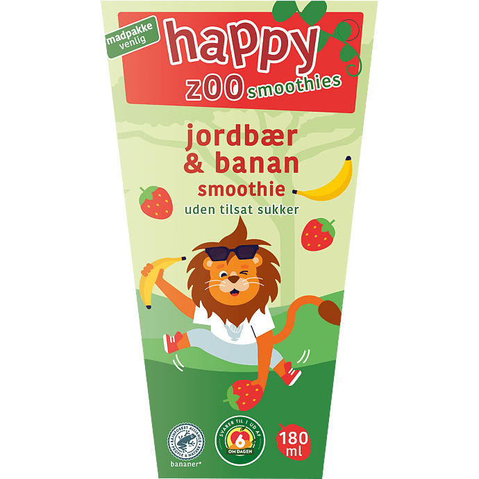 Smoothie m. jordbær og banan