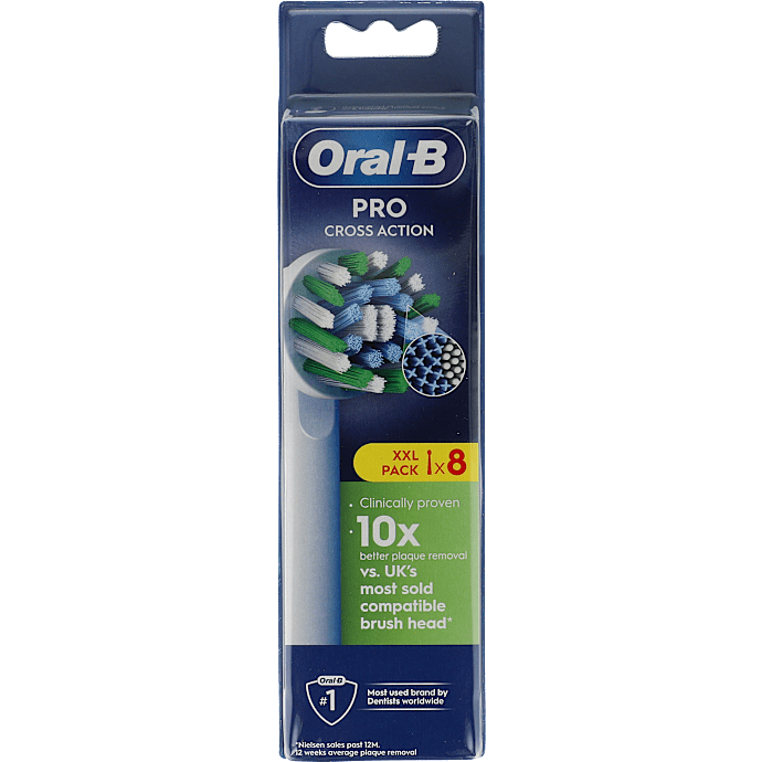 Oral-B CrossAction XXL tandbørstehoveder 8-pak