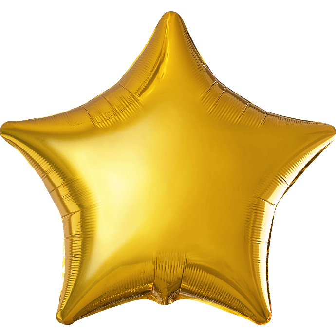 Salling folieballon stjerne Ø: 45 cm - guld