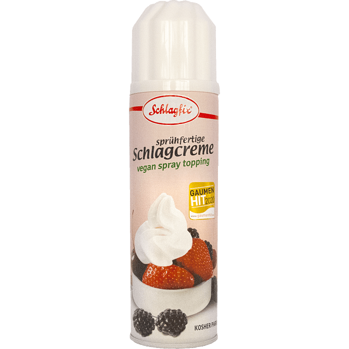 Spray topping vegansk