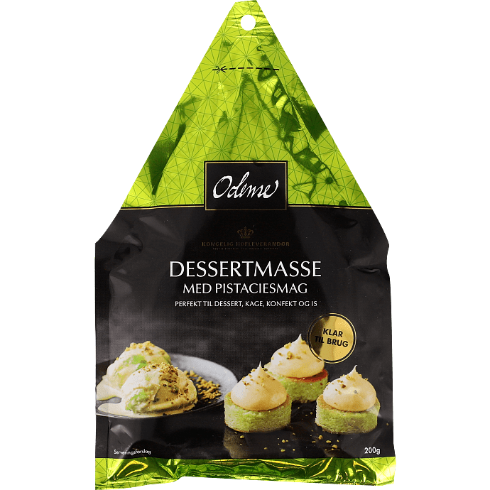Dessertmasse m. pistaciesmag