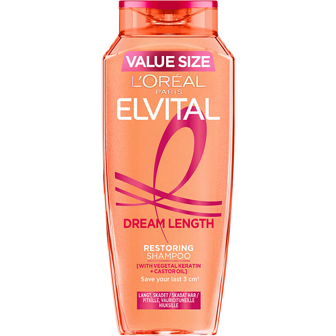Shampoo m. keratin, vitaminer og castorolie langt og skadet hår