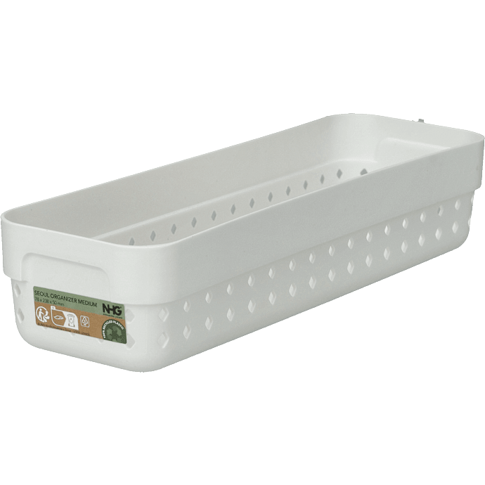 Seoul Organizer kurv m. genanvendeligt plast - hvid (M)