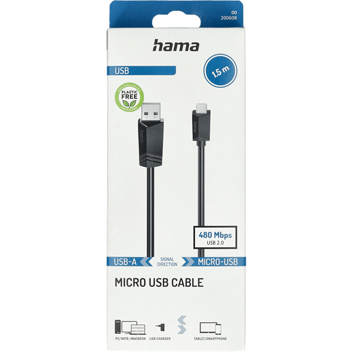 HAMA micro-USB kabel 1,50 meter