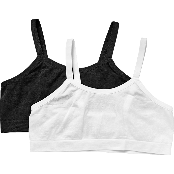 VRS teen 2-pak microfiber top str. 134/140 - sort/hvid