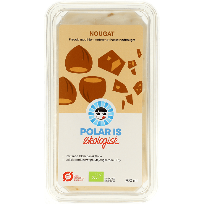 Flødeis m. nougat øko