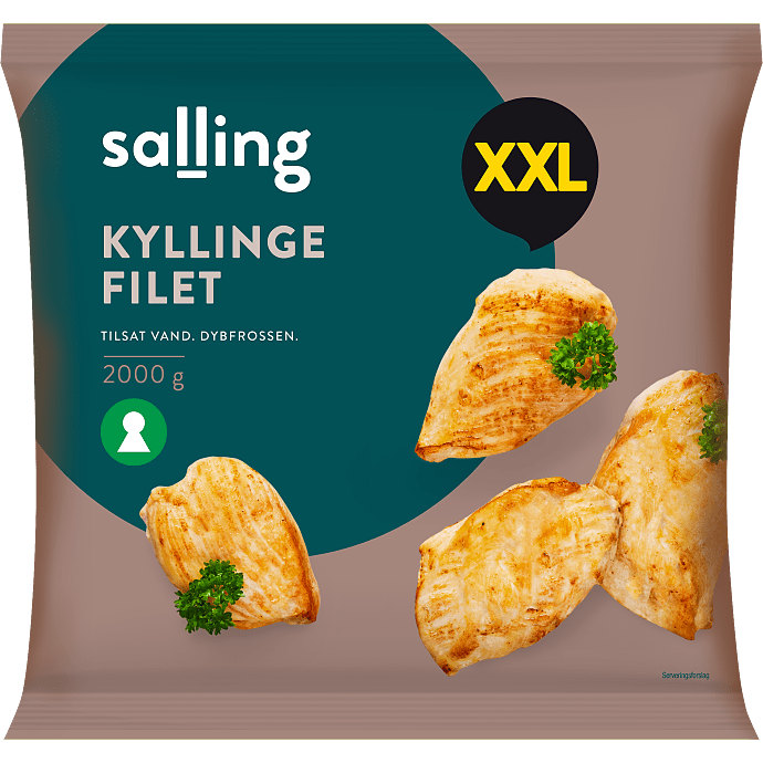 Kyllingefilet tilsat 7% vand