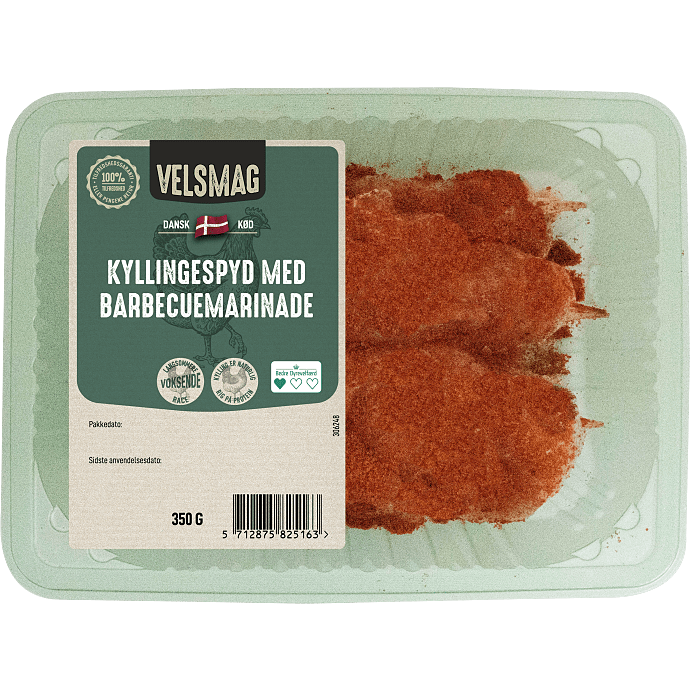 Kyllingespyd m. barbecuemarinade