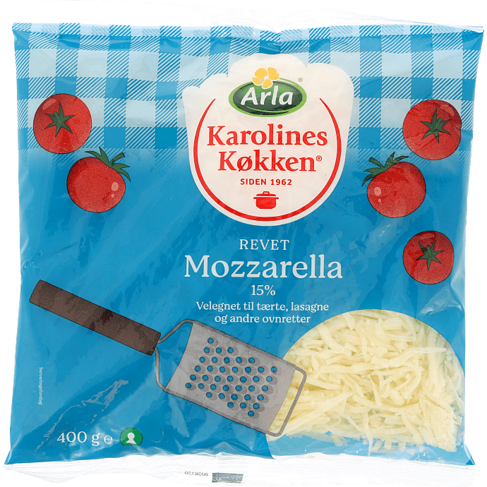 Revet mozzarella ost 15% fedt