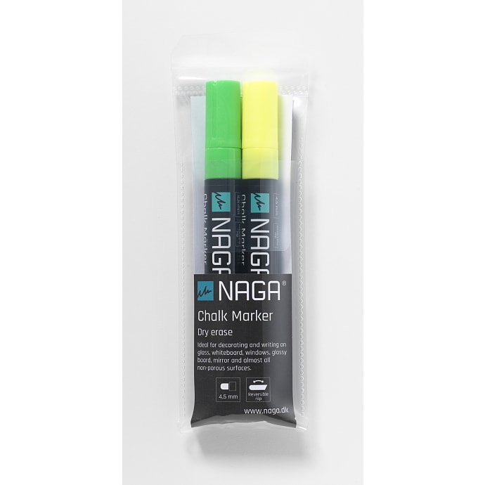 NAGA tavle tuscher - grøn og gul