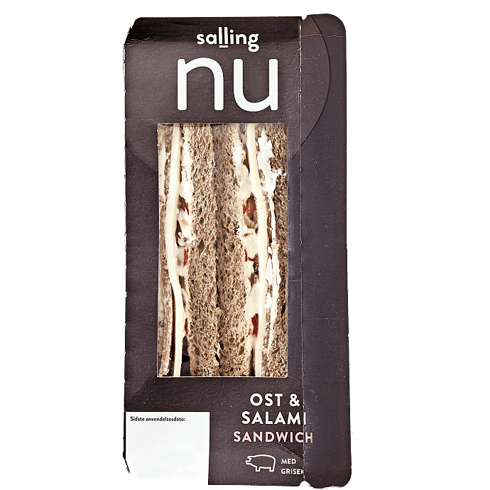 Sandwich m. salami og ost