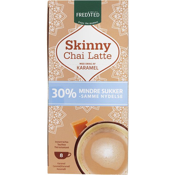 Chai latte m. karamelsmag sukkerreduceret
