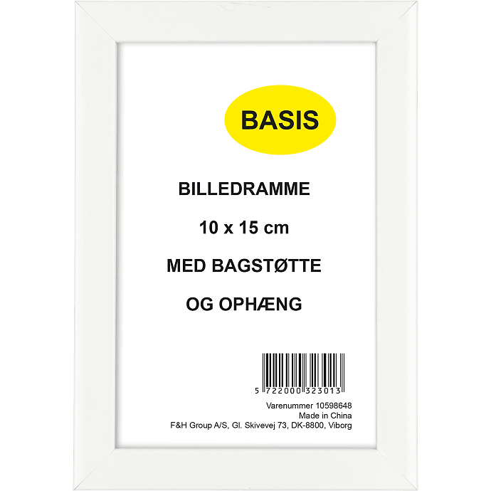Ramme i hvid - 10x15 cm