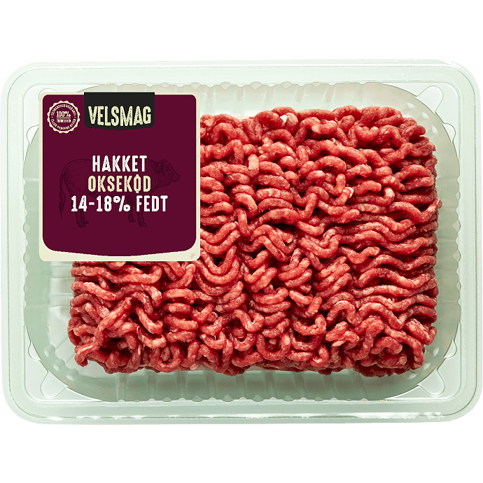 Hakket oksekød 14-18% fedt