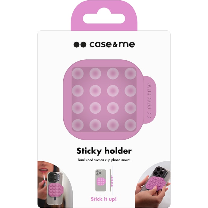 Case&me sugekop til mobil - pink