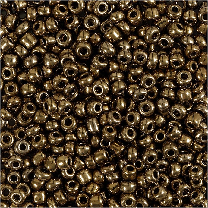 Rocaiperler bronze 25g hulstr 0,6-1,0 mm