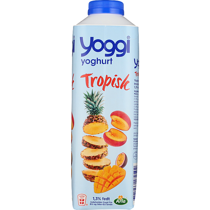 Yoghurt m. tropiske frugter 1,3% fedt