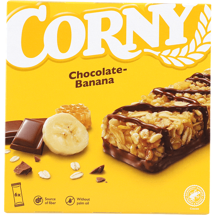 Müslibarer m. chokolade og banan