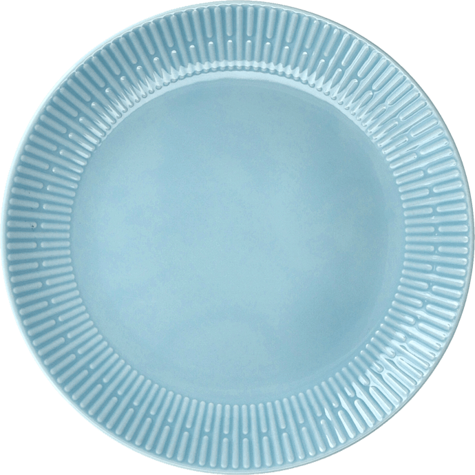 Relief frokosttallerken - lyseblå (Ø: 22 cm)