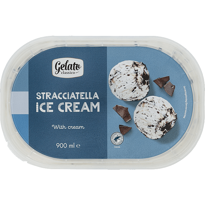 Flødeis m. chokoladestykker